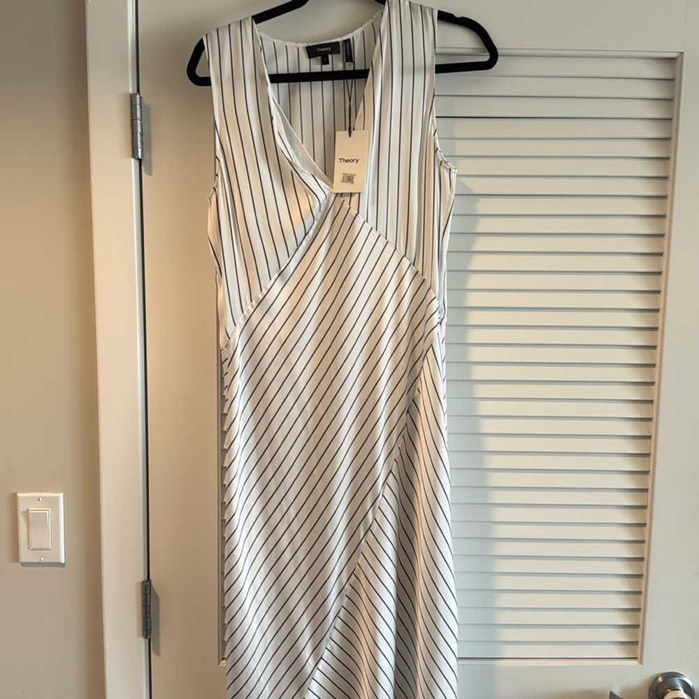 Size 6 theory striped slip dress